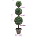 Plante de buis artificiel avec pot Forme de boule Vert 118 cm – Image 4