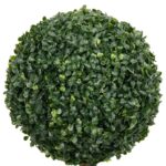 Plante de buis artificiel avec pot Forme de boule Vert 119 cm – Image 2