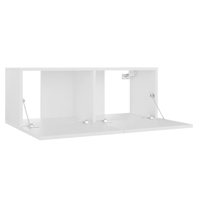 Ensemble de meubles TV 3 pcs Blanc Bois d'ingénierie – Image 5