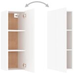 Ensemble de meubles TV 3 pcs Blanc Bois d'ingénierie – Image 6