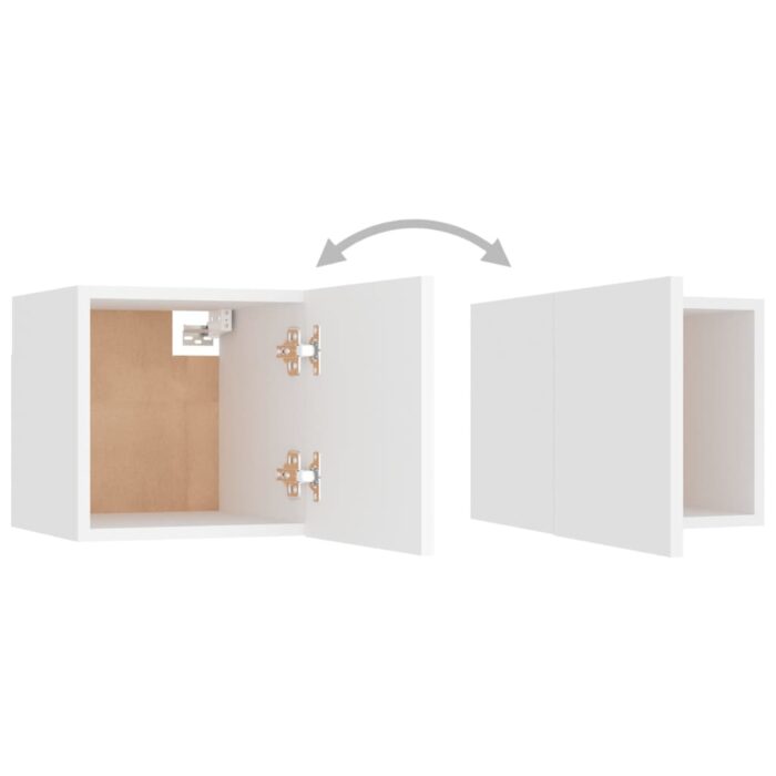 Ensemble de meubles TV 6 pcs Blanc Bois d'ingénierie – Image 5