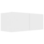 Ensemble de meubles TV 2 pcs Blanc Bois d'ingénierie – Image 2