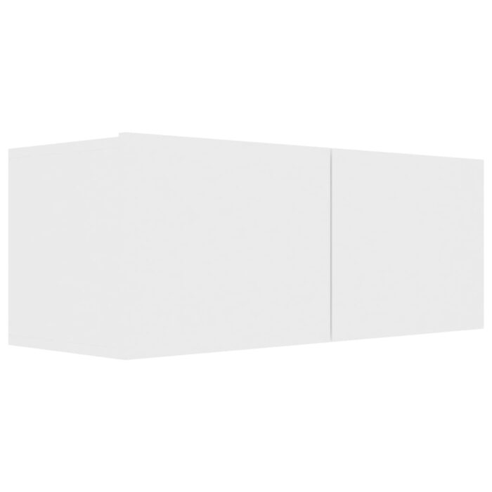 Ensemble de meubles TV 2 pcs Blanc Bois d'ingénierie – Image 2