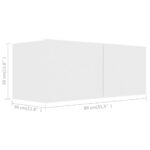 Ensemble de meubles TV 2 pcs Blanc Bois d'ingénierie – Image 4