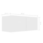 Ensemble de meuble TV 4 pcs Blanc Bois d'ingénierie – Image 4