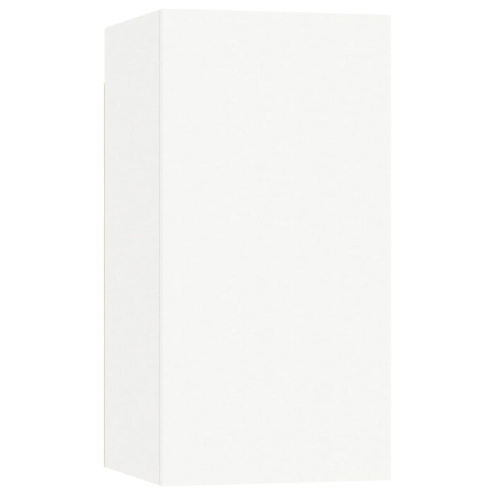 Ensemble de meuble TV 4 pcs Blanc Bois d'ingénierie – Image 3