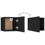 Ensemble de meubles TV 3 pcs Noir Bois d'ingénierie – Image 7