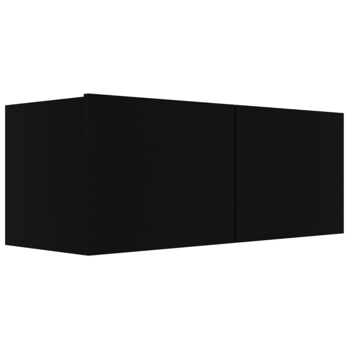 Ensemble de meubles TV 6 pcs Noir Bois d'ingénierie – Image 3