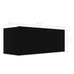 Ensemble de meubles TV 6 pcs Noir Bois d'ingénierie – Image 6