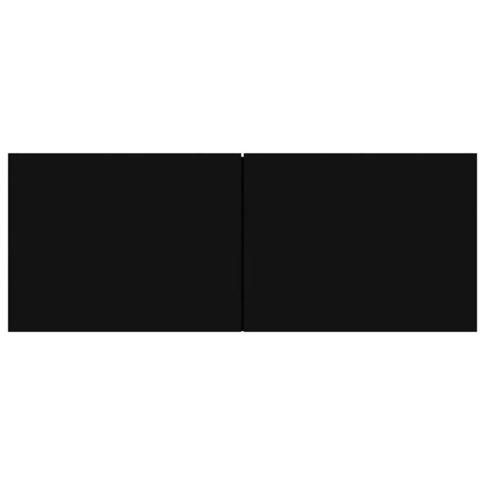 Meubles TV 3 pcs Noir Bois d'ingénierie – Image 3