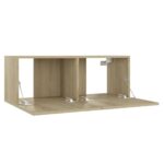 Ensemble de meubles TV 3 pcs Chêne sonoma Bois d'ingénierie – Image 4