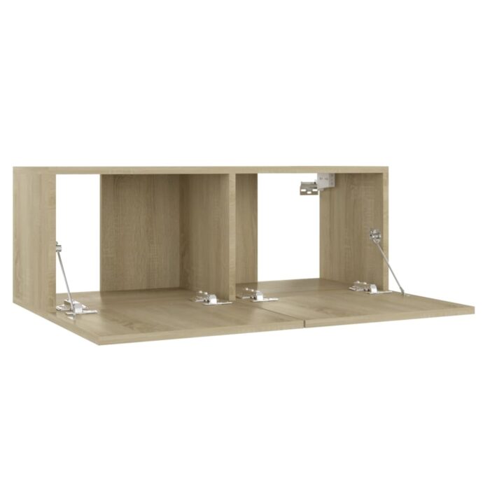 Ensemble de meubles TV 3 pcs Chêne sonoma Bois d'ingénierie – Image 4