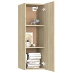 Ensemble de meubles TV 4 pcs Chêne sonoma Bois d'ingénierie – Image 3