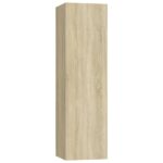 Ensemble de meuble TV 4 pcs Chêne sonoma Bois d'ingénierie – Image 4