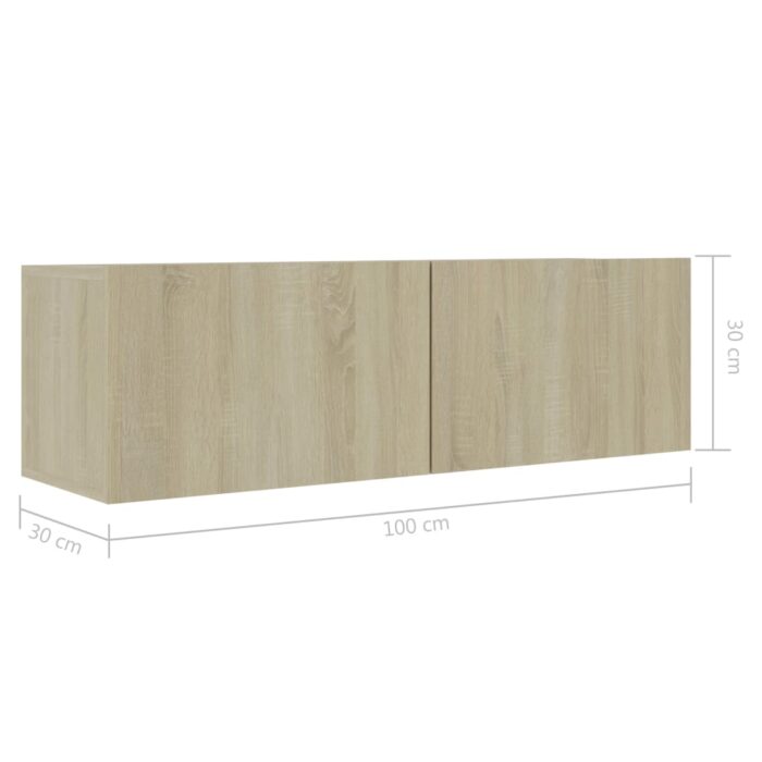 Ensemble de meuble TV 4 pcs Chêne sonoma Bois d'ingénierie – Image 6