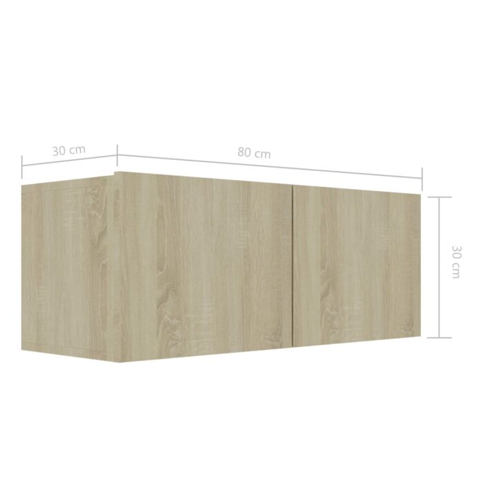 Ensemble de meuble TV 4 pcs Chêne sonoma Bois d'ingénierie – Image 6
