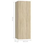 Ensemble de meuble TV 4 pcs Chêne sonoma Bois d'ingénierie – Image 7