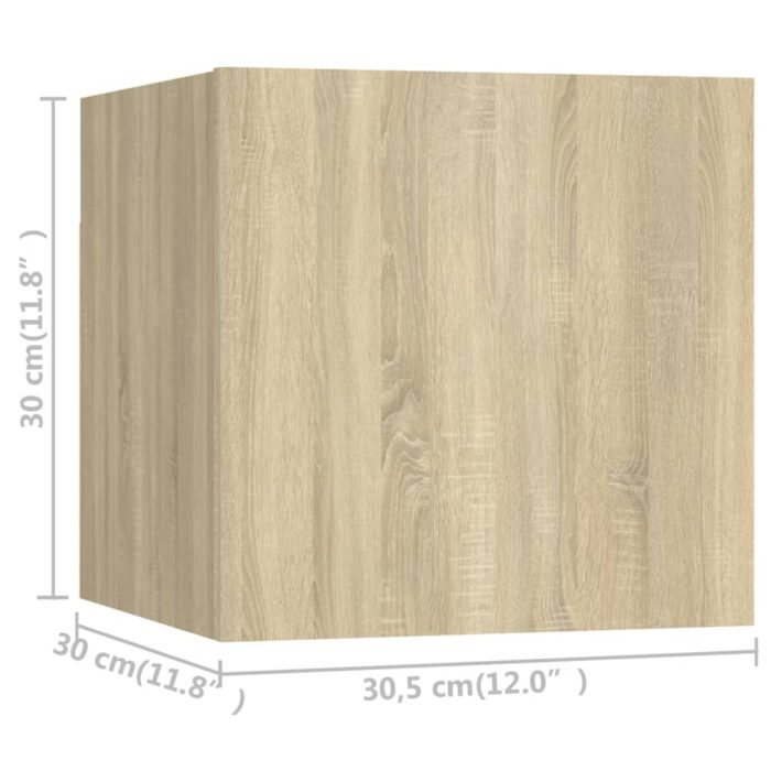 Ensemble de meubles TV 6 pcs Chêne sonoma Bois d'ingénierie – Image 4