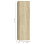Ensemble de meuble TV 4 pcs Chêne sonoma Bois d'ingénierie – Image 5