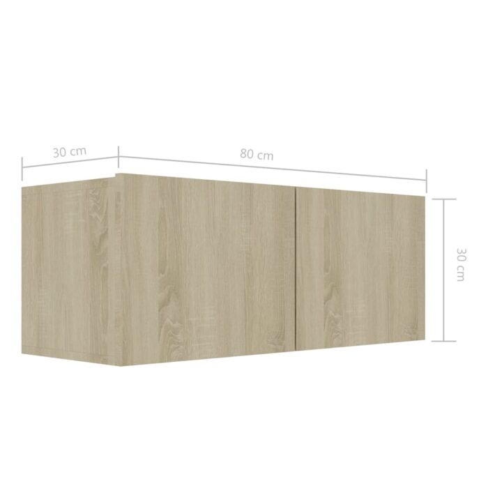 Ensemble de meubles TV 4 pcs Chêne sonoma Bois d'ingénierie – Image 4