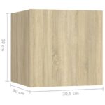 Ensemble de meubles TV 4 pcs Chêne sonoma Bois d'ingénierie – Image 5