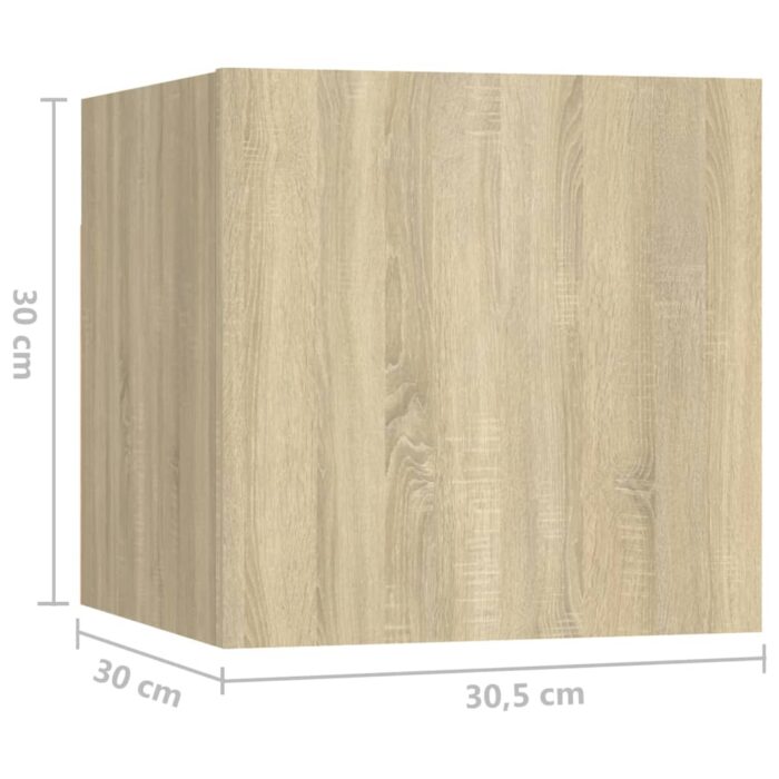 Ensemble de meubles TV 4 pcs Chêne sonoma Bois d'ingénierie – Image 5