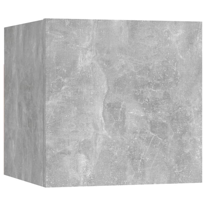 Ensemble de meubles TV 3 pcs Gris béton Bois d'ingénierie – Image 5