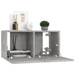 Ensemble de meubles TV 7 pcs Gris béton Bois d'ingénierie – Image 2