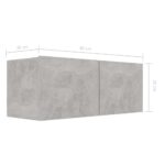 Ensemble de meuble TV 8 pcs Gris béton Aggloméré – Image 6