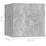 Ensemble de meuble TV 8 pcs Gris béton Aggloméré – Image 7