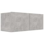 Meubles TV 3 pcs Gris béton Bois d'ingénierie – Image 2