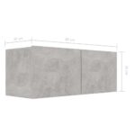 Meubles TV 3 pcs Gris béton Bois d'ingénierie – Image 4