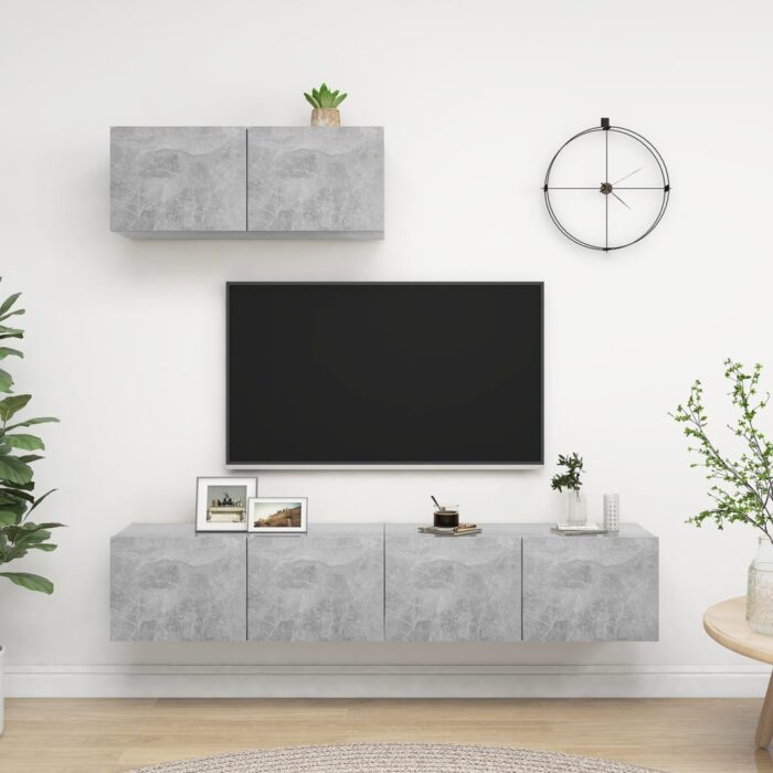 VXL8720286574140_m_en_hd_1.jpg Meubles TV 3 pcs Gris béton Bois d'ingénierie – Image 1