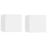 Tables de chevet 2 pcs Blanc 30,5x30x30 cm Bois d'ingénierie