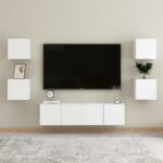 Tables de chevet 2 pcs Blanc 30,5x30x30 cm Bois d'ingénierie – Image 2