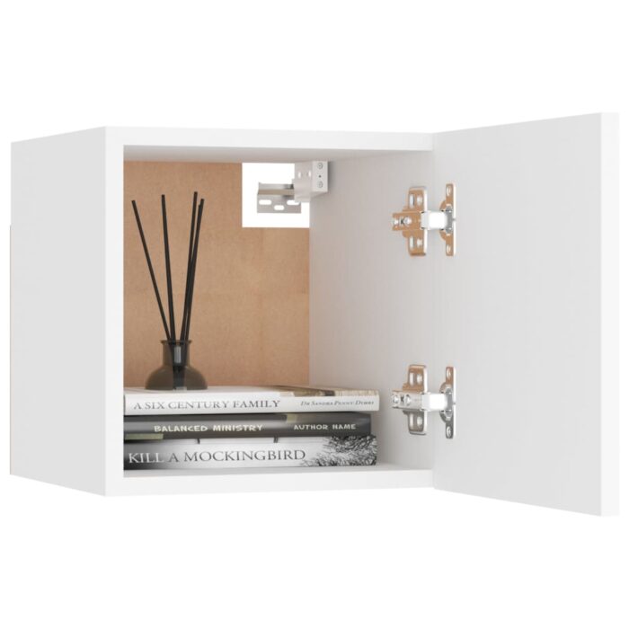 Tables de chevet 2 pcs Blanc 30,5x30x30 cm Bois d'ingénierie – Image 3