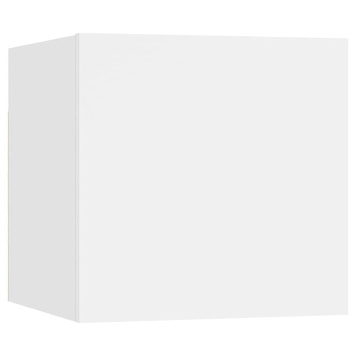 Tables de chevet 2 pcs Blanc 30,5x30x30 cm Bois d'ingénierie – Image 4