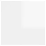 Table de chevet Blanc brillant 30,5x30x30 cm Bois d'ingénierie – Image 3