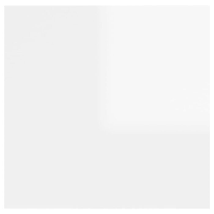 Table de chevet Blanc brillant 30,5x30x30 cm Bois d'ingénierie – Image 3