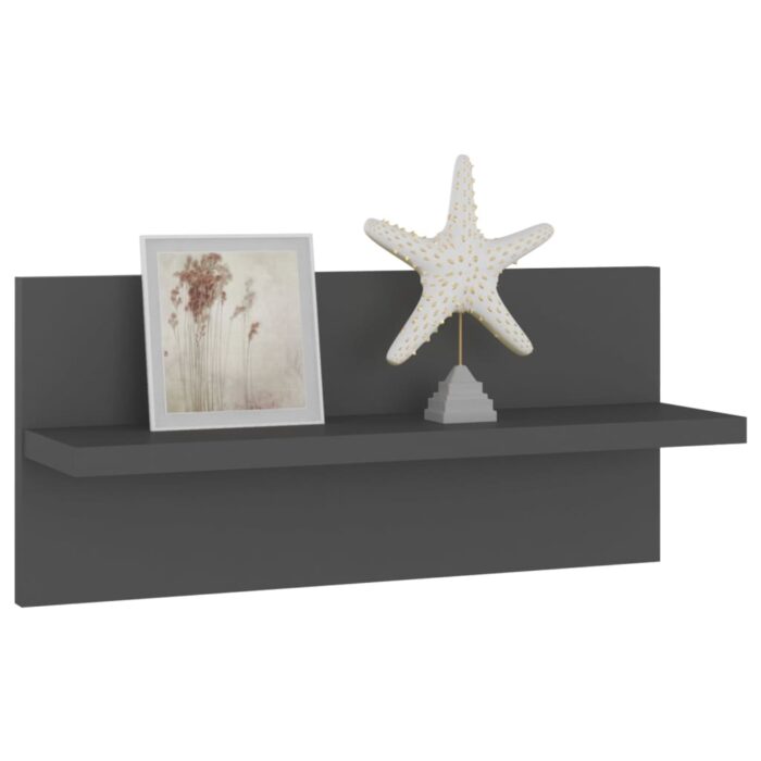 Étagères murales 4 pcs gris 40x11,5x18 cm bois d'ingénierie – Image 2