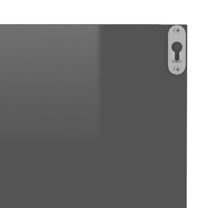 Étagères murales 4 pcs gris brillant bois d'ingénierie – Image 6