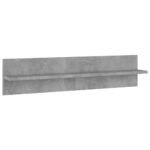 Étagères murales 2pcs Gris béton 80x11,5x18cm bois d'ingénierie – Image 3