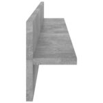 Étagères murales 2pcs Gris béton 80x11,5x18cm bois d'ingénierie – Image 5