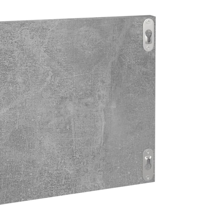 Étagères murales 2pcs Gris béton 80x11,5x18cm bois d'ingénierie – Image 6