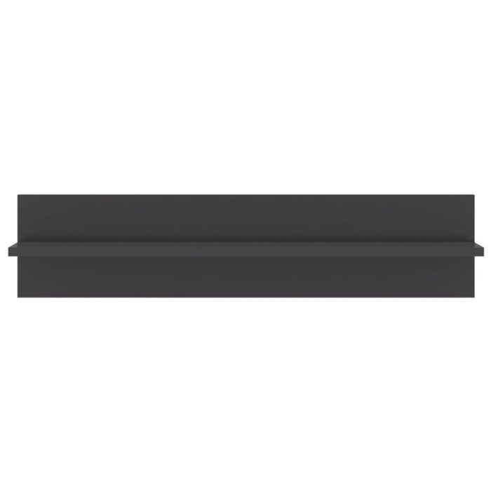 Étagères murales 2 pcs gris brillant bois d'ingénierie – Image 4