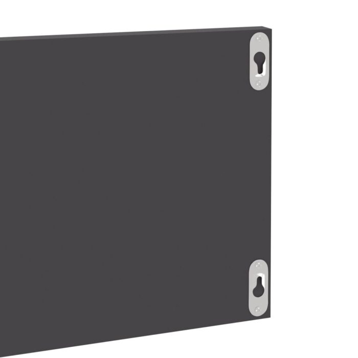 Étagères murales 2 pcs gris brillant bois d'ingénierie – Image 6