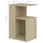 Table d'appoint Chêne sonoma 36x30x56 cm Bois d’ingénierie – Image 4
