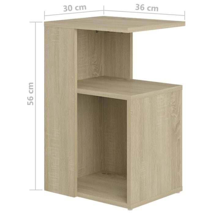Table d'appoint Chêne sonoma 36x30x56 cm Bois d’ingénierie – Image 4