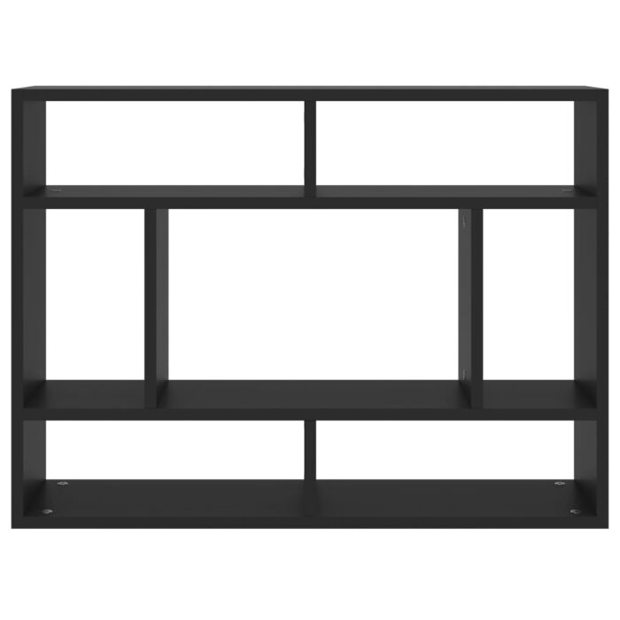 Étagère murale Noir 75x16x55 cm Bois d'ingénierie – Image 2