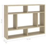Étagère murale Chêne sonoma 75x16x55 cm Bois d'ingénierie – Image 4